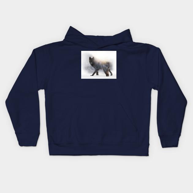 Lone Wolf Kids Hoodie by Phatpuppy Art